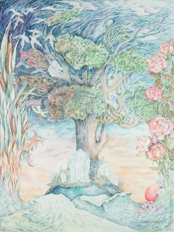 Tree with Snake artwork